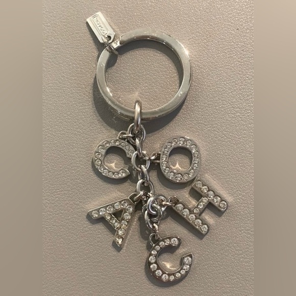 WOW*NWT COACH Swarovski Crystal Stone Keychain/Bag Charm - Picture 3 of 13